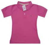 Camisa Polo Hollister Feminina Rosa Claro MOD:70601