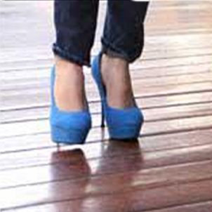 sapato Plataforma Azul