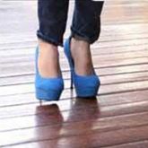 sapato Plataforma Azul